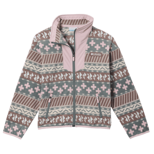 Veste Columbia Sequoia Grove Printed Full Zip Fleece Girls Iron Wizard Island, Mineral Pink 254