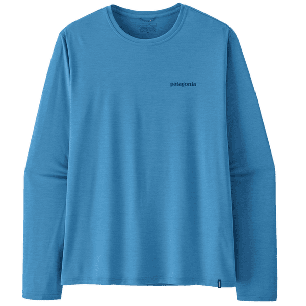 T-shirt a manches longues Patagonia LONG-SLEEVED CAP COOL DAILY SHIRT - BROADSHORT LOGO Men Shore Blue - Light Shore Blue X-Dye