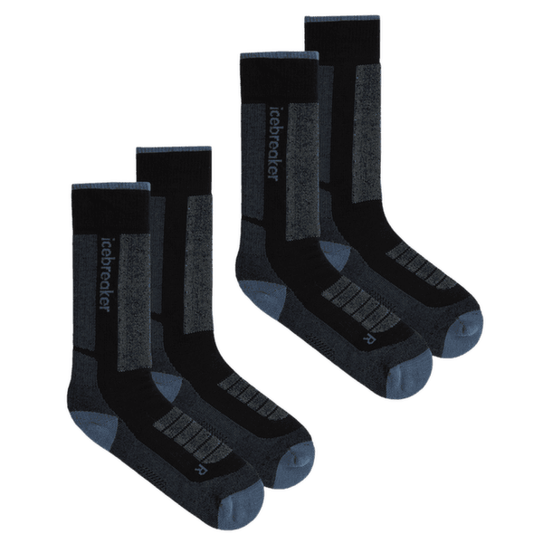 Chaussettes hauteur genou Icebreaker Merino Blend Ski+ Medium OTC 2 Pack Women BLACK/DAWN/GRAPHITE