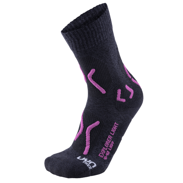 Chaussettes UYN Trekking Explorer Light Women Charcoal/Purple