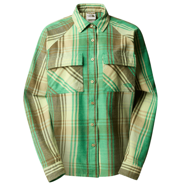 Chemises a manches longues The North Face SET UP CAMP FLANNEL Women OPTIC EMERALD TESSELLATION MEDIUM PLAID
