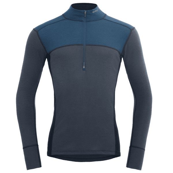 T-shirt a manches longues Devold Lauparen Merino 190 Zip Neck Men 422A FLOOD/NIGHT/INK