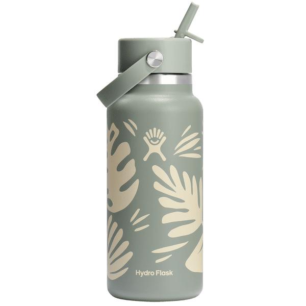 Thermos Hydro Flask 32 OZ WIDE FLEX STRAW CAP 377P Botanical Bliss Agave
