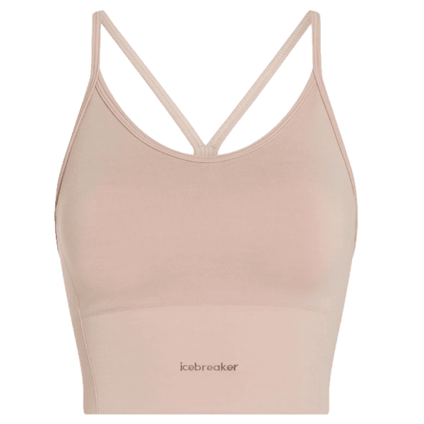 Brassiere Icebreaker Merino Blend 260 Seamless Rib Strappy Tank Women PINK QUARTZ