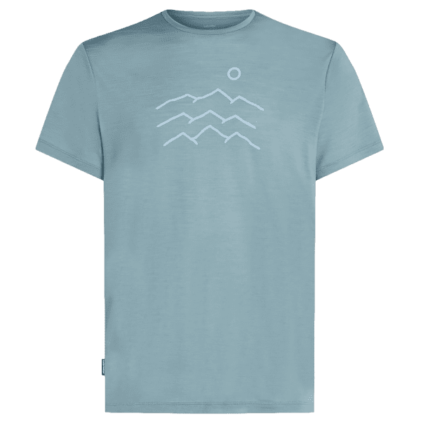 T-shirt a manches courtes Icebreaker Merino Blend 125 Cool-Lite Sphere SS Tee Across the Peaks Men FLINT BLUE