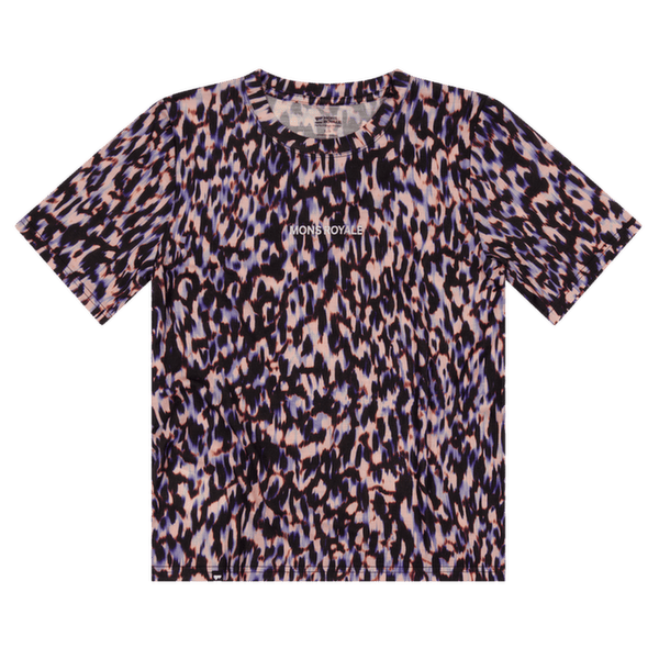 T-shirt a manches courtes Mons Royale Icon Merino T-Shirt Women Rock Leopard