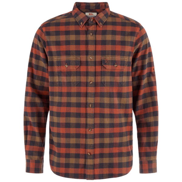 Chemises a manches longues Fjällräven Skog Relaxed Shirt Men Autumn Leaf-Wood Brown