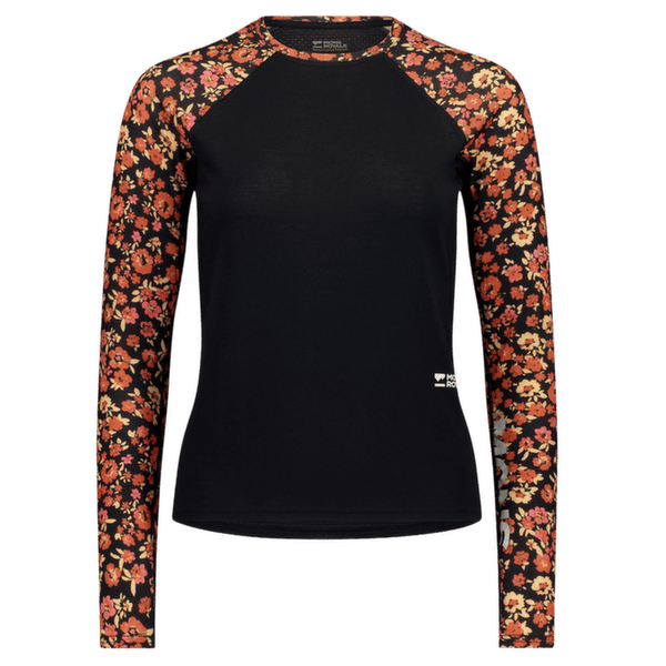 T-shirt a manches longues Mons Royale Bella Merino Long Sleeve Women Ditzy Camo / Black