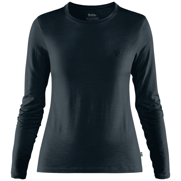 T-shirt a manches longues Fjällräven Abisko Wool LS Women Dark Navy