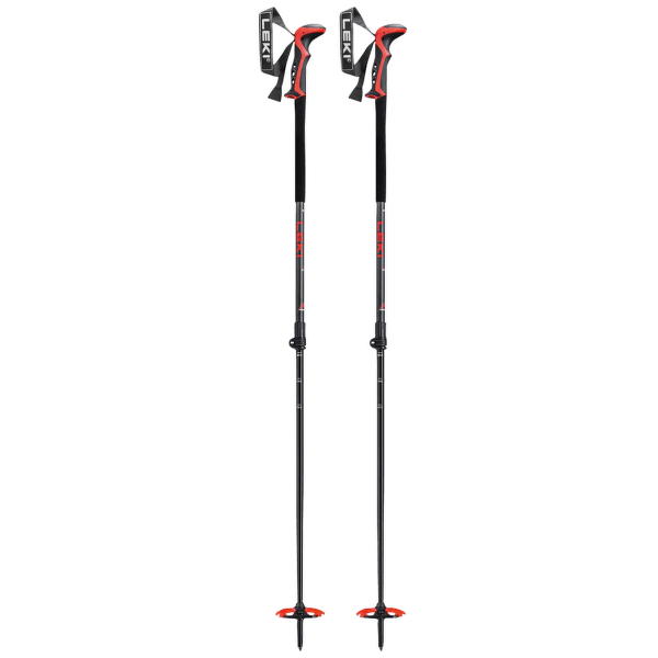 Trou Leki Haute Route 2 dark anthracite-dark red-black