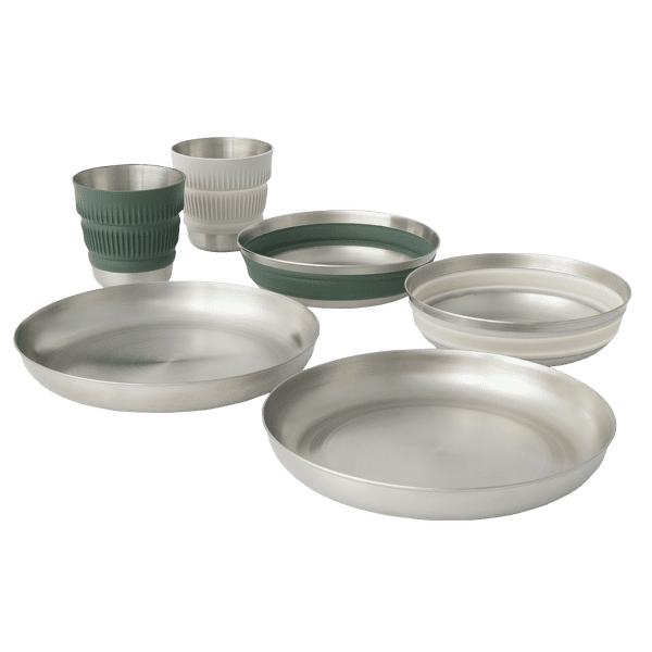 Ustensiles Sea to Summit Detour Stainless Steel Collapsible Dinnerware Set - [2P] [6 Piec]