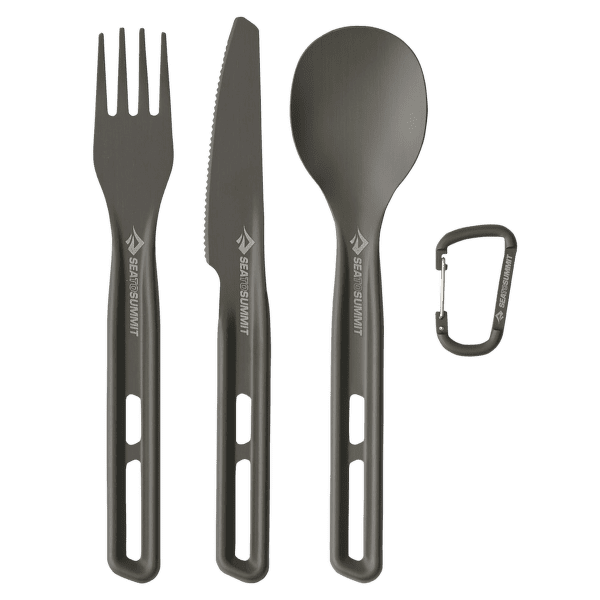 Couverts Sea to Summit Frontier UL Cutlery Set - [3 Piece] Aluminium Hard Anodised Grey