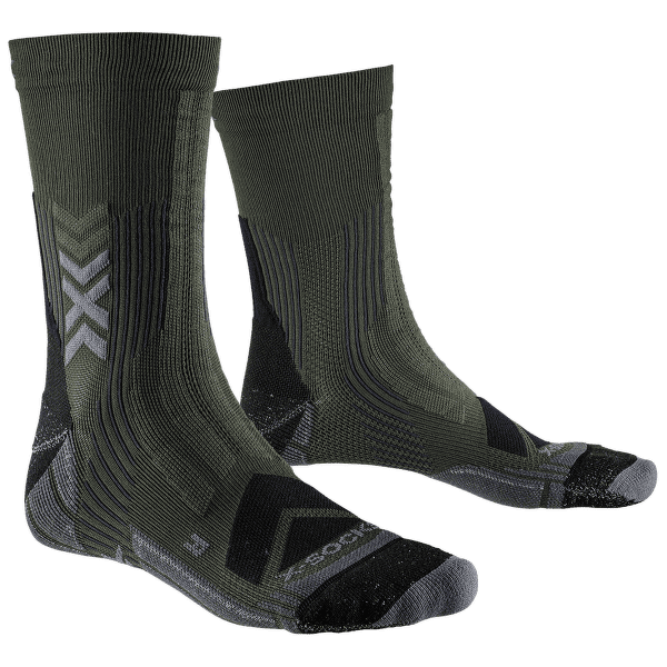 Chaussettes X-Bionic HIKE EXPERT SILVER CREW DARK SAGE/BLACK