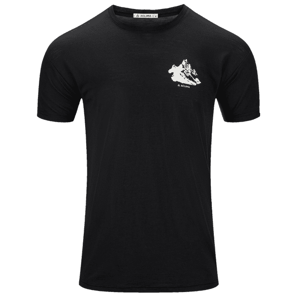 T-shirt a manches courtes Aclima LightWool Tee Mountain Men Jet Black