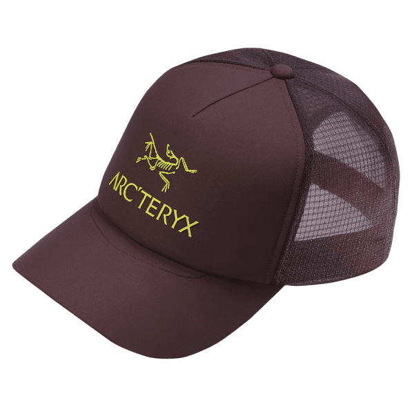 Casquette de baseball Arcteryx Bird Word Trucker Curved Phantasm/Euphoria