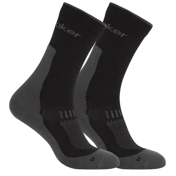 Chaussettes Icebreaker Merino Hike+ Light Crew Men - 2 pack BLACK/OBSIDIAN