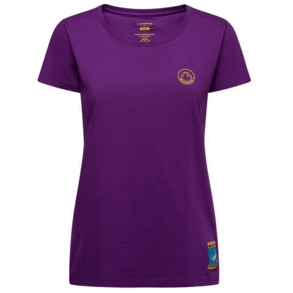 T-shirt a manches courtes La Sportiva CLIMBING ON THE MOON T-Shirt Women Viola/Giallo