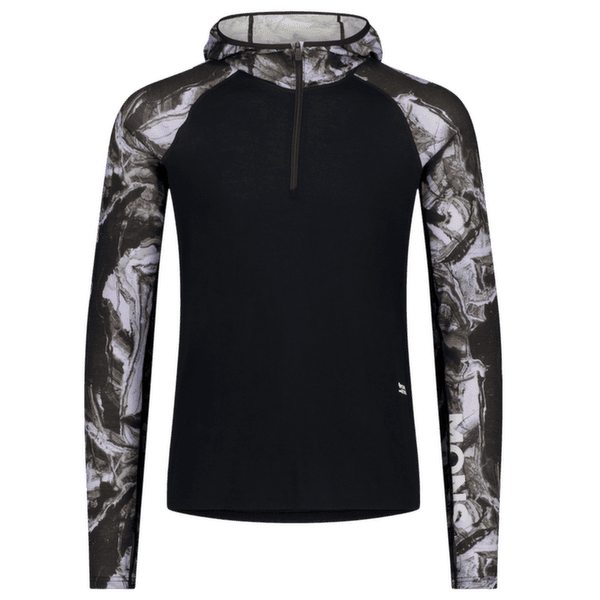 T-shirt a manches longues Mons Royale Temple Merino Long Sleeve Hood Men Rock Camo/Black