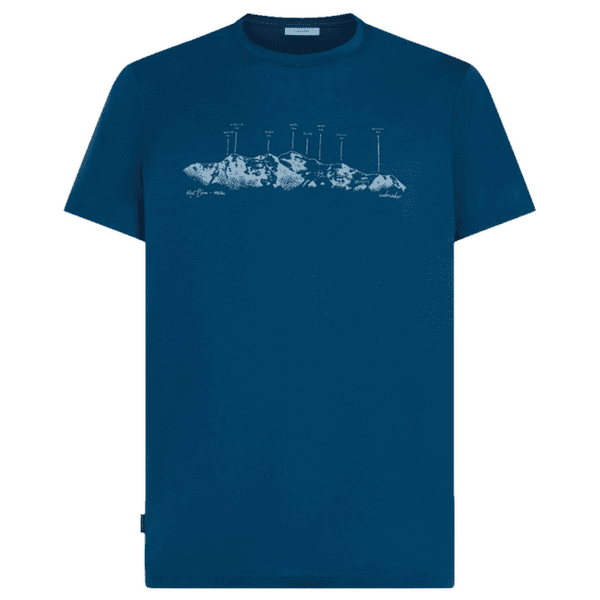 T-shirt a manches courtes Icebreaker Merino 150 Tech Lite SS Tee The Peaks Men ATLANTIS