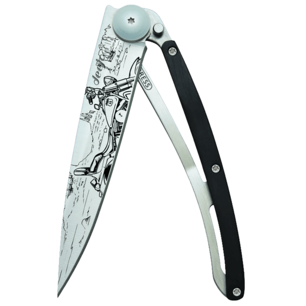 Couteau Deejo Tattoo ebony wood Easy Rider