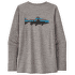T-shirt a manches longues Patagonia Cap Cool Daily Graphic Shirt Waters Long Sleeve Women Fitz Roy Trout: Feather Grey