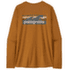 T-shirt a manches longues Patagonia Long-Sleeved Cap Cool Daily Shirt  - Boardshort Logo Women Cinnamon Brown - Dark Cinnamon Brown X-Dye