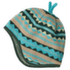 BABY REVERSIBLE BEANIE Diamond Stripe: Snowmelt Blue