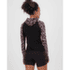 T-shirt a manches longues Mons Royale Bella Merino Long Sleeve Hood Women Rock Leopard/Black