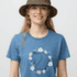 T-shirt a manches courtes Fjällräven FJÄLLBLOMSTER FOX T-SHIRT WOMEN Dawn Blue