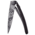 Couteau Deejo Tattoo Black ebony wood Good Luck