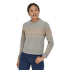 Pull Patagonia Recycled Wool Crewneck Sweater Women Chevron Cable: Natural