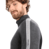 Pull (fermeture 3/4) Icebreaker 260 ZoneKnit LS Half Zip Men JET HTHR/BLACK/METRO HTHR/CB