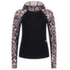 Bella Merino Long Sleeve Hood Women Rock Leopard/Black