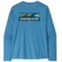 T-shirt a manches longues Patagonia LONG-SLEEVED CAP COOL DAILY SHIRT - BROADSHORT LOGO Men Shore Blue - Light Shore Blue X-Dye