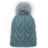KNITTED & FLEECE BAND HAT CARYN CARYN BLUE GLASS