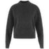 Övik Solid Jacquard Knit Women Dark Grey 030
