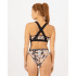 Brassiere Mons Royale Stela X-Back Bra Women Rock Leopard/Black