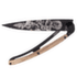 Couteau Deejo Tattoo Black olive wood Mushroom